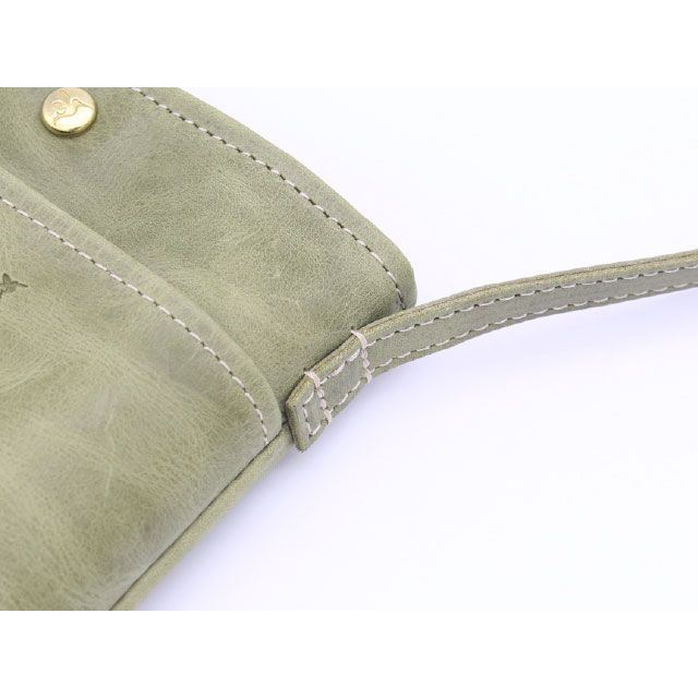 Cranky.H.Bird スマホショルダー 『WALK』 グリーン モストロ スマホポーチ ポシェット ショルダーバッグ 本革 Cranky.H.… Cranky.H.Bird スマホショルダー 『WALK』 グリーン モストロ