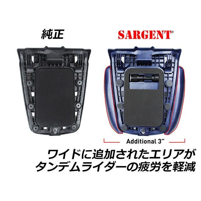 サージェント Pan America フロントローシート CarbonFX（ブラック） Sargent_3