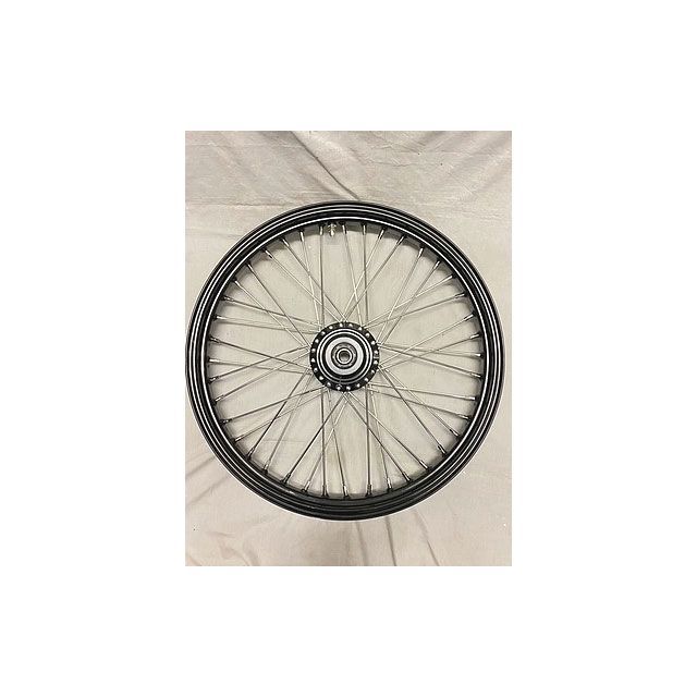 部品屋K&W FX スポーツスター TC BROS製 フロントホイール 40本スポーク 21×2.15J(シングルディスク用) ブラック K&W バ…