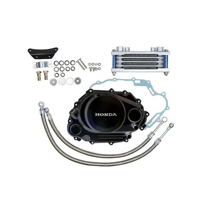 エートップ CBF125 CBF125 オイルクーラーキット オイルクーラー 取り付けステー ホース付（ブラック） ATop