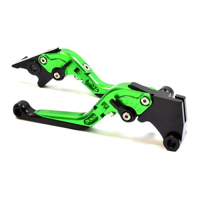 エートップ ニンジャ250 Z250 アルミレバーセット 可倒式 伸縮アジャスター付き KLX125 KLX250 Dトラッカー125（グリーン/ブ…の通販は 6,770円