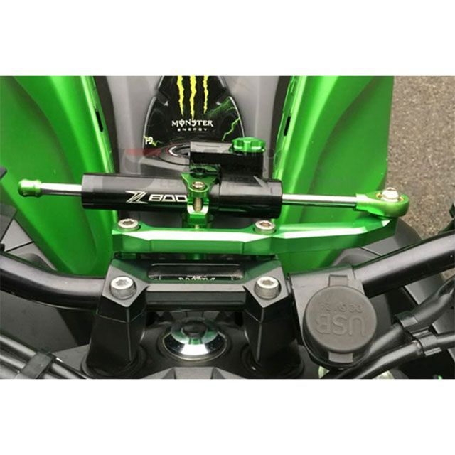 エートップ Z1000/ABS Z1000 ABS 2014〜2015 アルミ削り出し ステアリングダンパーキット CNC（グリーン） ATop_1
