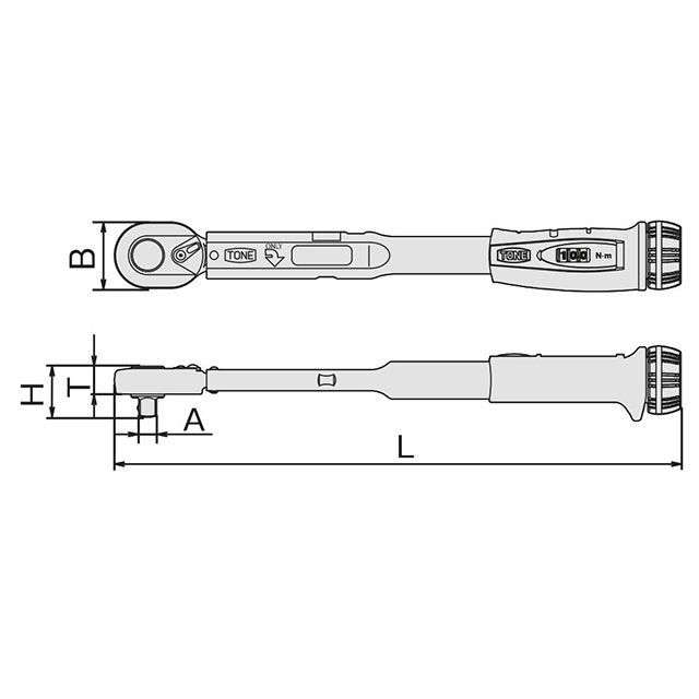 【メーカー直送】トネ プレセット形トルクレンチ（ダイレクトセットタイプ）T4MN200-QL TONE_2
