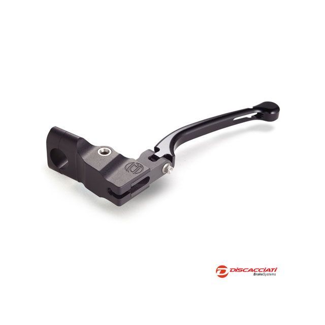 Discacciati 汎用 CNCワイヤークラッチホルダー レバー シルバー ハンドル径 インチバー（25.4mm）/ミラホルダーあり Disca…