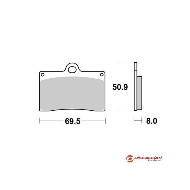 Discacciati 汎用 シンタードパッド CNCアキシャル4ピストンキャリパー用 Discacciati