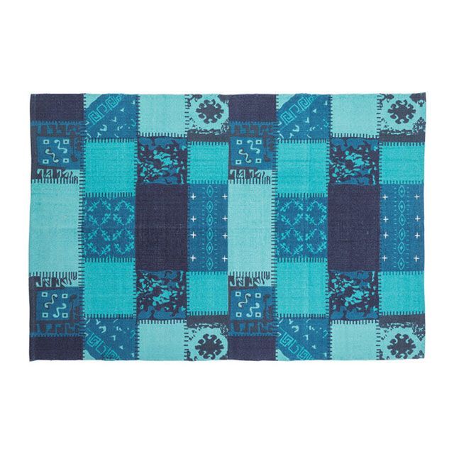 東谷 TTR-132BL ラグ（ブルー） Azumaya キャンプの通販は 4,836円