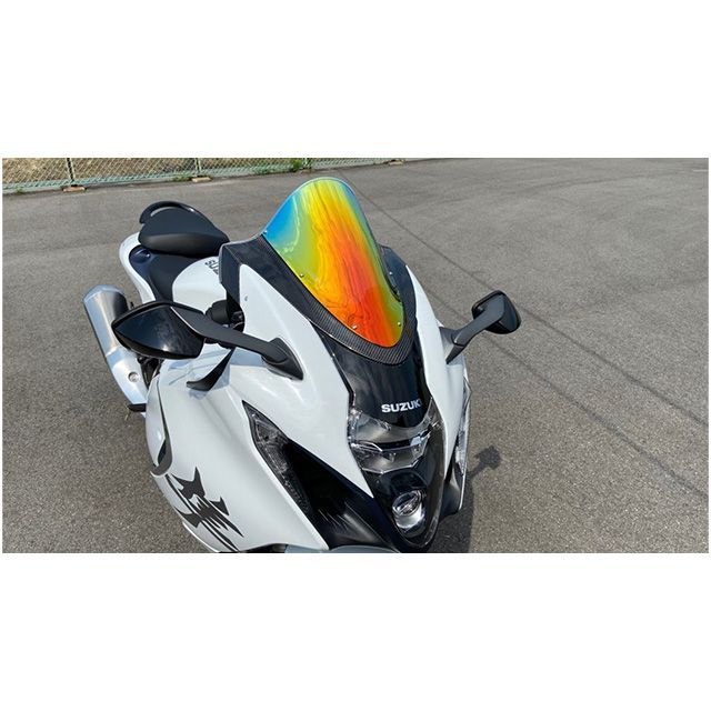 アクリポイント GSX1300隼 カーボンマウントミラースクリーン ACRY-Point
