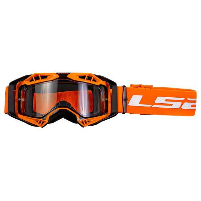エルエスツーヘルメット AURA GOGGLE（ブラック オレンジ/クリアレンズ） LS2 HELMETS バイクの通販は