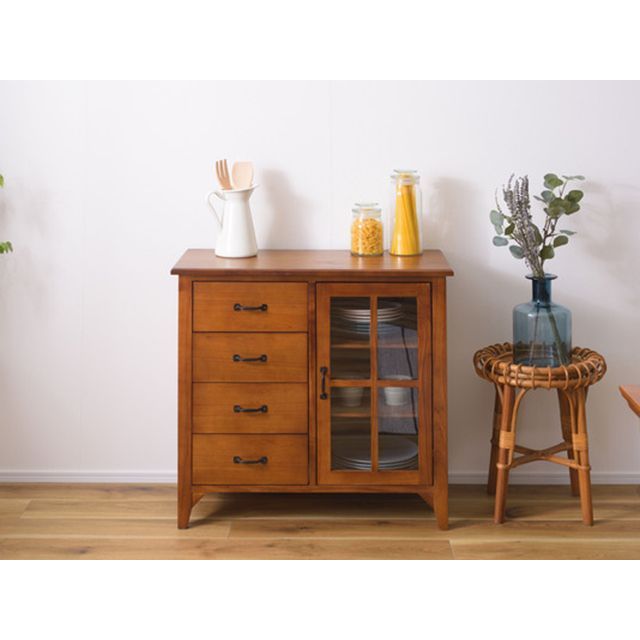 メーカー直送】東谷 PM-320 ティンバー キャビネット（ブラウン