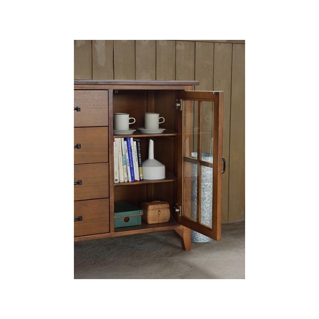 メーカー直送】東谷 PM-320 ティンバー キャビネット（ブラウン