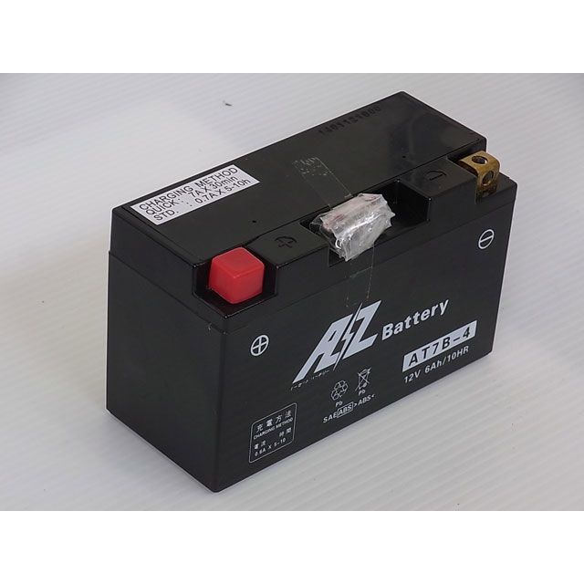 エーゼット 汎用 オートバイ用バッテリー AT7B-4（液入充電済） AZ