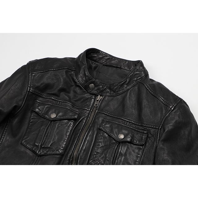 デグナー 2022-2023秋冬モデル 22WJ-7 レザージャケット（ブラック