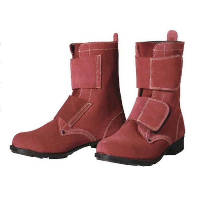 ドンケル T-6 溶接作業用安全靴 鋼製先芯ゴム底 長編上靴 マジック 赤 サイズ 27.0cm DONKEL 8,126円