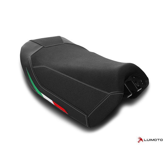 ルイモト MULTISTRADA V4 フロントシートカバー Italia II カラー スエード ブラック/TEC-GRIP/CF ブラック/ガン…