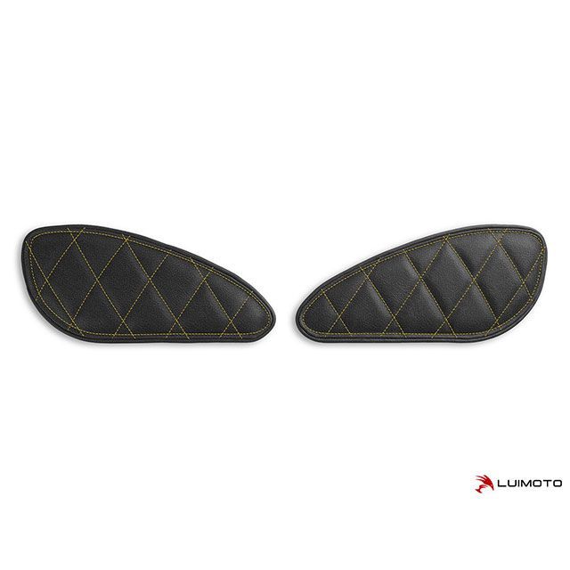 ルイモト STREET CUP タンクリーフ Diamond カラー TEC-GRIP/ヴィンテージブラック/イエローステッチ LUI MOTO