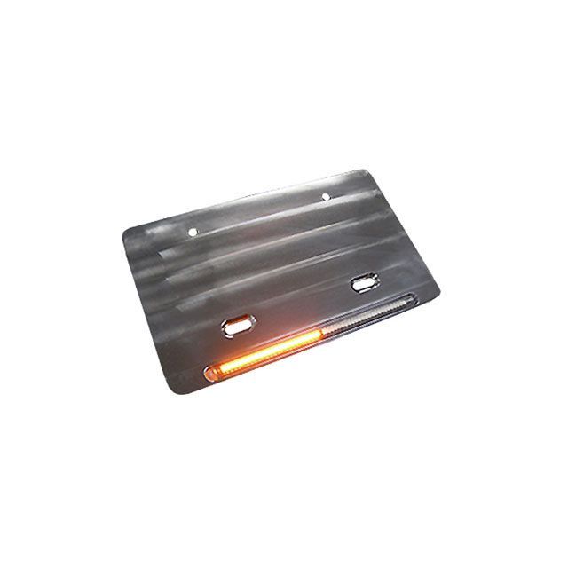 トライジャ 汎用 ナンバーサポート LED ウインカー（ポリッシュ） TRIJYA