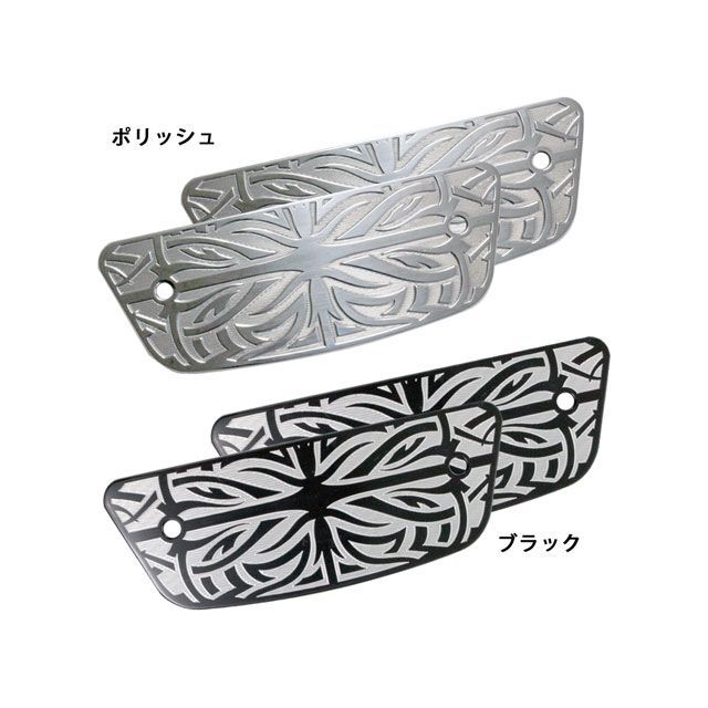 トライジャ ハーレー ▲ パッセンジャーフットボード プレート Type02（ポリッシュ） トライジャ