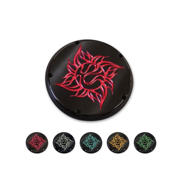 トライジャ FLSB ソフテイル ダービーカバー M8ソフテイル ロゴ カラーバリエーション カラー ブラック×イエロー トライジャ バイクの通販は