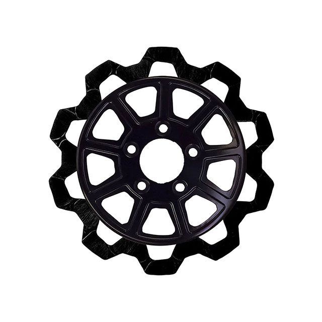 LyndallBrakes M8ソフテイル BOW-TIE/9SPOKE 11.5in BK/BK 6mm厚 リア LyndallBrakes