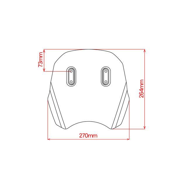ジータ 汎用 エクスプローラーウィンドシールド ユニバーサル ショートタイプ（スモーク） ZETA_6