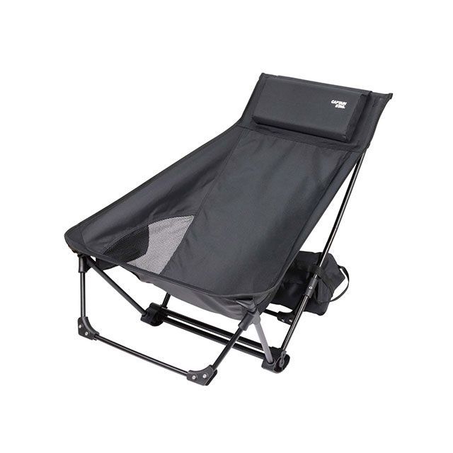 キャプテンスタッグ トレッカー グランドリクライニングチェア（ブラック） CAPTAIN STAG