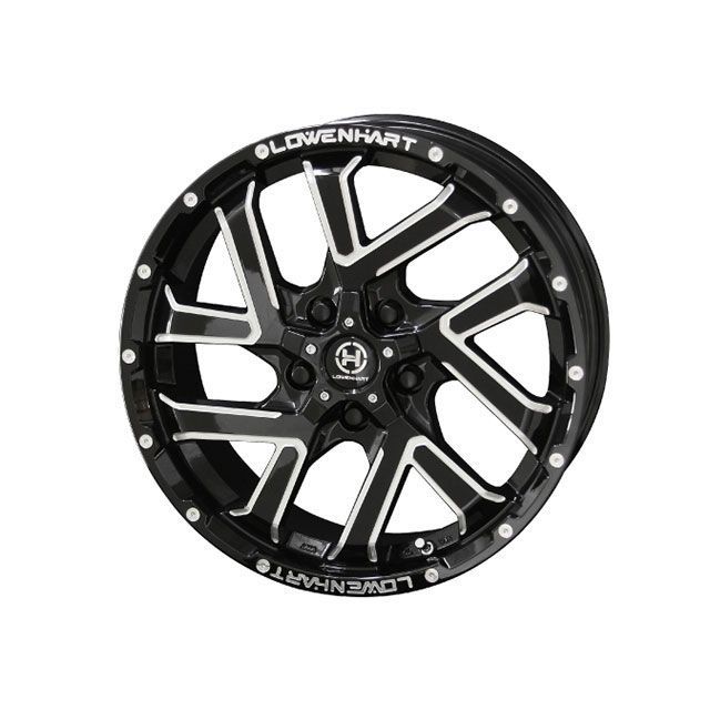 LOWENHART GXL206 17×7.0J/はたご屋仕かける＋35/大広間5穴/PCD114.3/グロス黒いことxミーリング LOWENHART