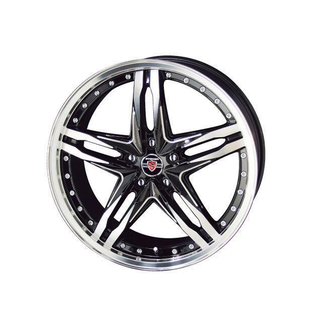 STEINER LSV 20×8.5J/はたご屋仕かける＋45/大広間5穴/PCD114.3/黒いことxポリッシュ STEINER