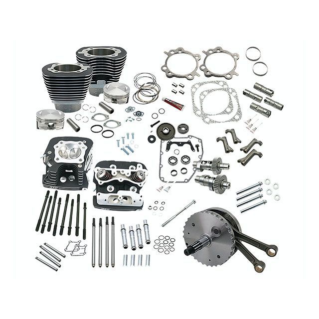 エス＆エス TC88ツーリング ダイナ 124”ホットセットアップキット 99-06yAエンジンWブラック S&amp;S