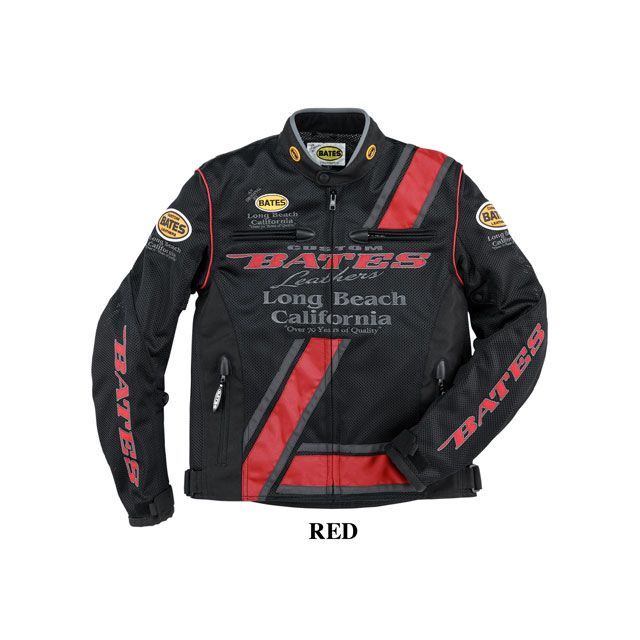 BATES レザージャケット XXL 黒・赤 BATES レザージャケット XXL 黒・赤