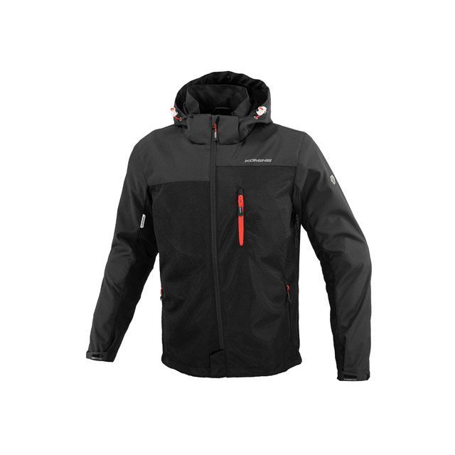 コミネ 2023春夏モデル JK-1143 プロテクトメッシュパーカｰテン（ブラック） サイズ L KOMINE