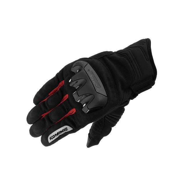 コミネ 2023春夏モデル GK-2203 プロテクトメッシュグローブ（ブラック レッド） サイズ 3XL KOMINE バイクの通販は 5,279円