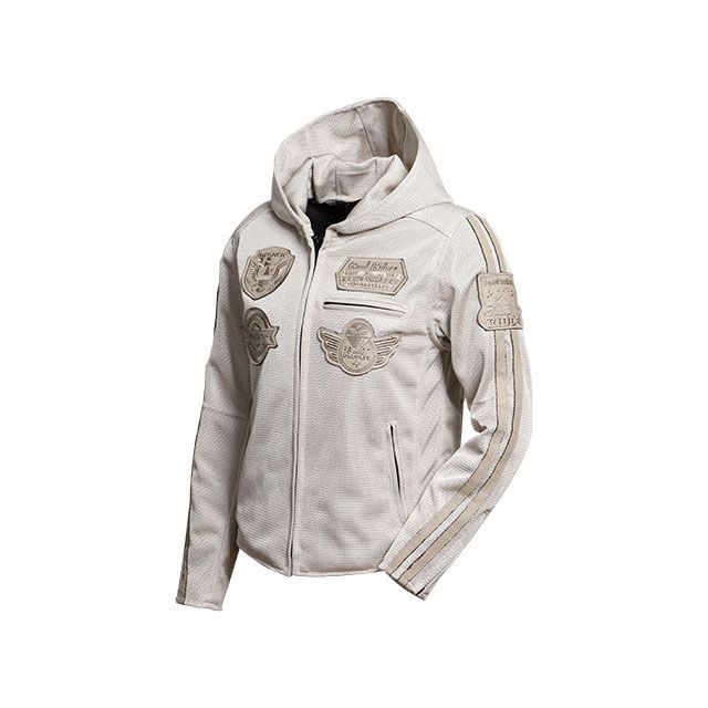 デグナー 2023春夏モデル FR23SJ-9 レディースフード付きテキスタイルメッシュジャケット（ベージュ） サイズ S DEGNER バイクの通販は