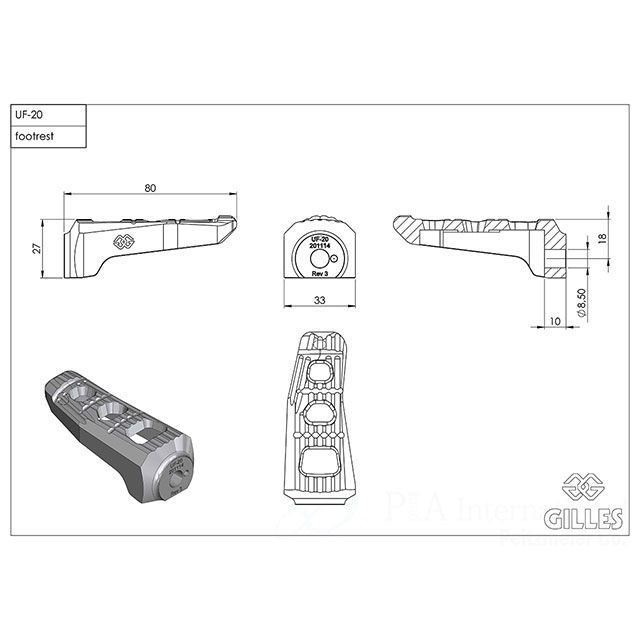 ギルズツーリング ツーリングフットペグセット ライダー用（ブラック） GILLES TOOLING_4
