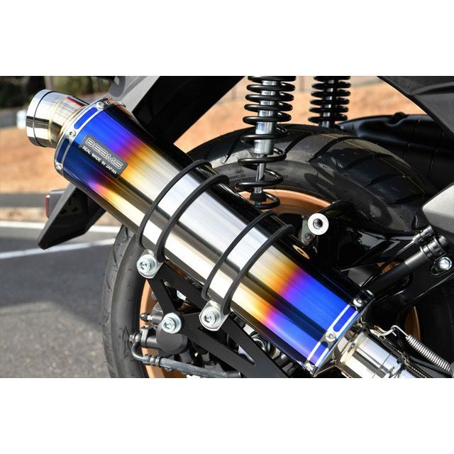 R-EVOヒートチタン フルエキゾーストマフラー 政府認証 BMS-R（ビームス） GIXER（ジクサー）2BK-NG4BG R-EVO ヒートチタン フルエキゾースト：PCX HYBRID：政府認証 ｜ BEAMS