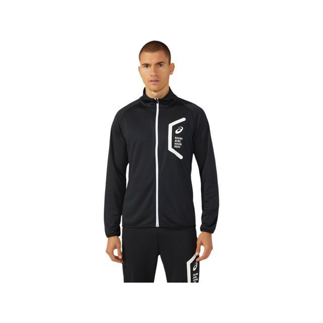 アシックス 2031D909 TEAM HEX KNIT JKT RE（パフォーマンスブラック） サイズ XL ASICS キャンプの通販は