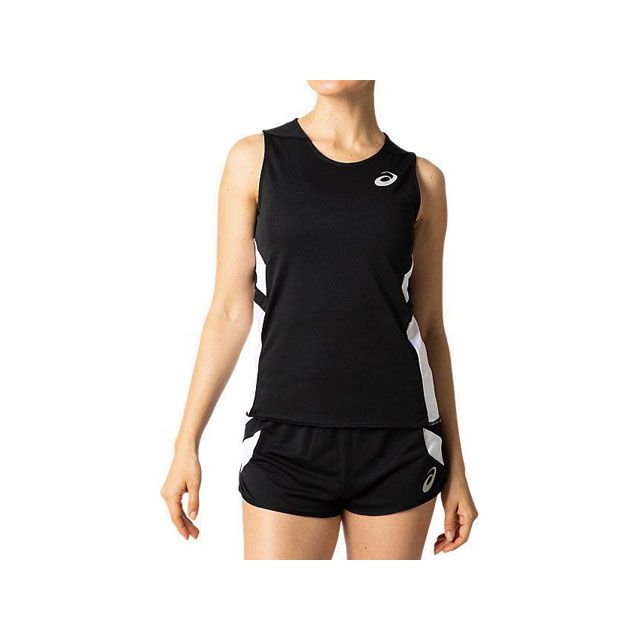 アシックス 2092A086 RUNNING SHIRT（Pブラック×ホワイト） サイズ S ASICS キャンプの通販は 5,308円