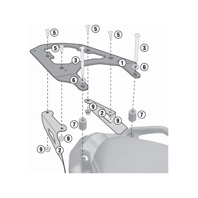 ジビ C 650 Sport トップケースキャリア for Monokey and Monolock Case GIVI