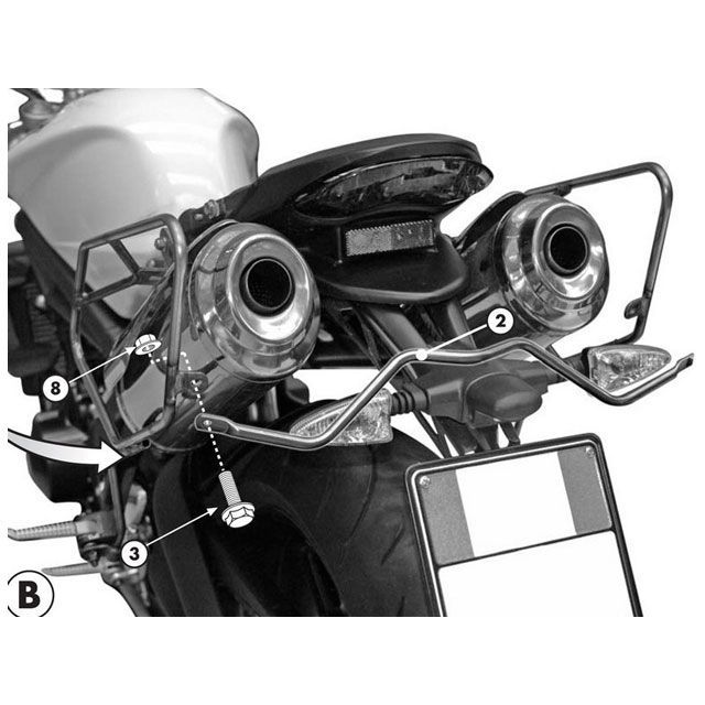 ジビ Street Triple 675 イージーロック/ソフトバッグ用サイドバッグサポート GIVI