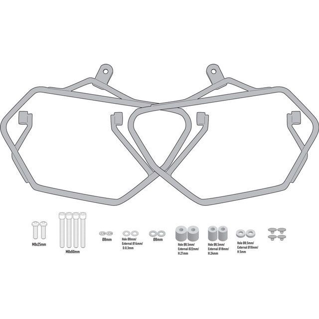 ジビ F 900 R F 900 XR TE5137 SideFrame for Easylock Side Bags， or Soft Side …