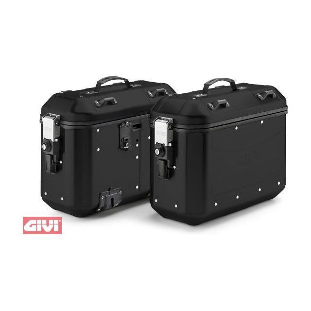 ジビ Trekker 36 Dolomiti aluminum case set Monokey black， 36 L volume GIVI バ…