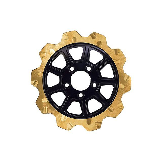 LyndallBrakes CROWN/9SPOKE 11.8in 5mm厚 フロント（ゴールド/ブラック） LyndallBrakes バイクの通販は 100,834円
