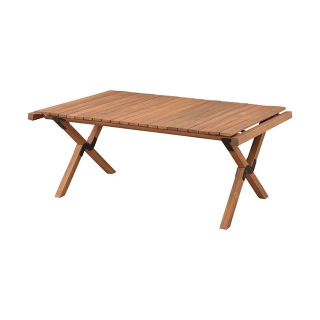 【メーカー直送】東谷 RP-611 マシュー ロールトップテーブル（ライトブラウン） Azumaya