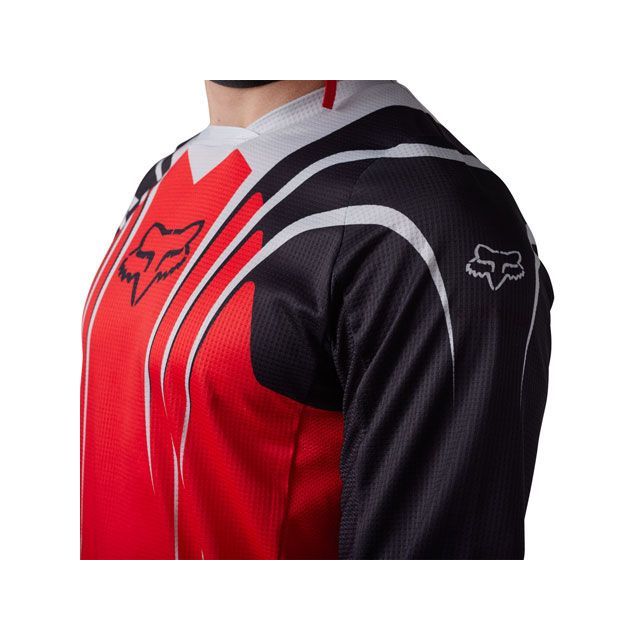 FOX バイクシャツ XL ブラック/ホワイト/レッド Fox Racing バイク