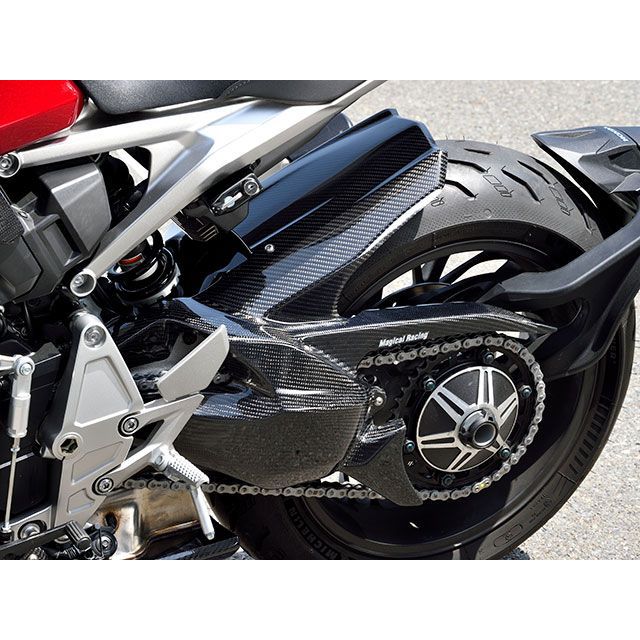 マジカルレーシング CB1000R リアフェンダー チェーンガード一体式 材質 綾織カーボン製 Magical Racing バイク