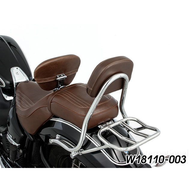 ワンダーリッヒ R18 Classic R18 バックレスト（クローム/ブラウン） Wunderlich