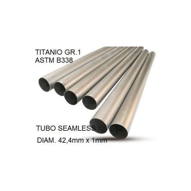 ジーピーアール Cafe Racer Tubo titanio seamleSs D. 42.4mm X 1mm L.1000mm Titanio …