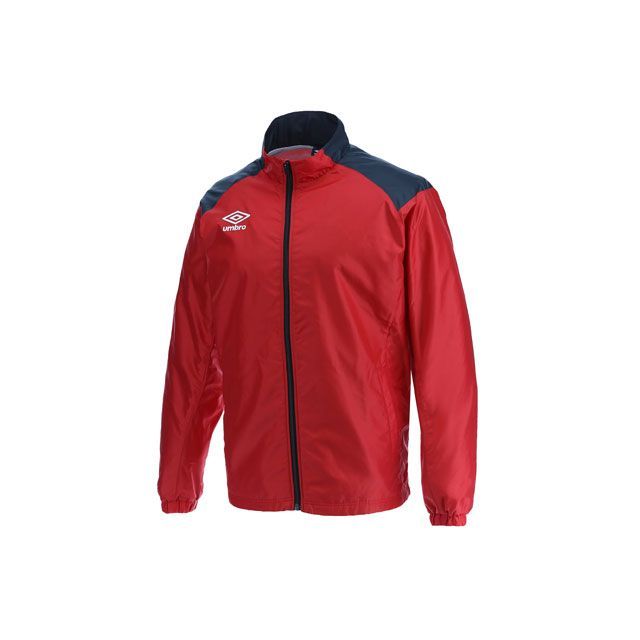 アンブロ UBA4024 裏起毛 ウインドジャケット（マンチェスターレッド×ブラック） サイズ XA umbro