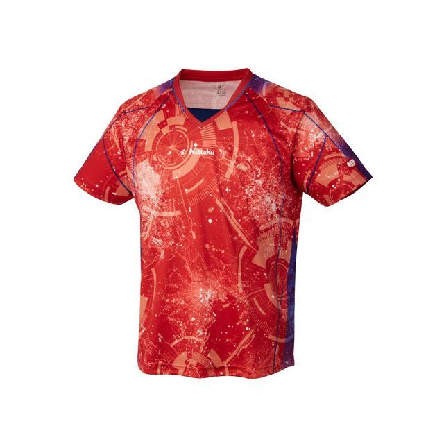 日本卓球 ブライトシティ シャツ（レッド） サイズ SS Nittaku キャンプの通販は