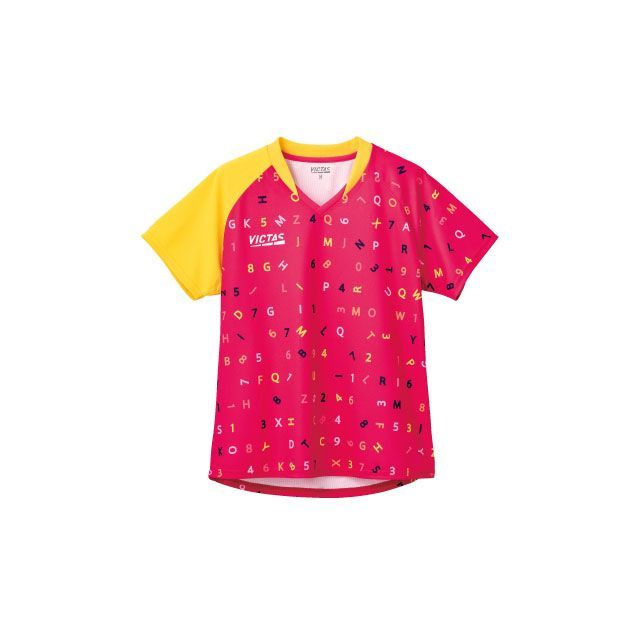 ヴィクタス ポップフォント レディスゲームシャツ（ホットピンク） サイズ M VICTAS キャンプの通販は 5,159円