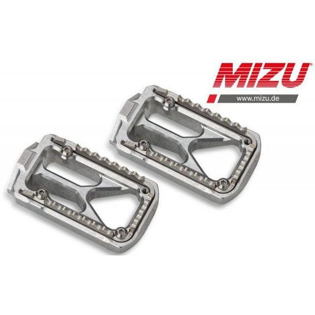 ミズ RMZ 250 RMZ 450 オフロードフットペグ シルバー/ブラック ｜ 409TT3330023 MIZU